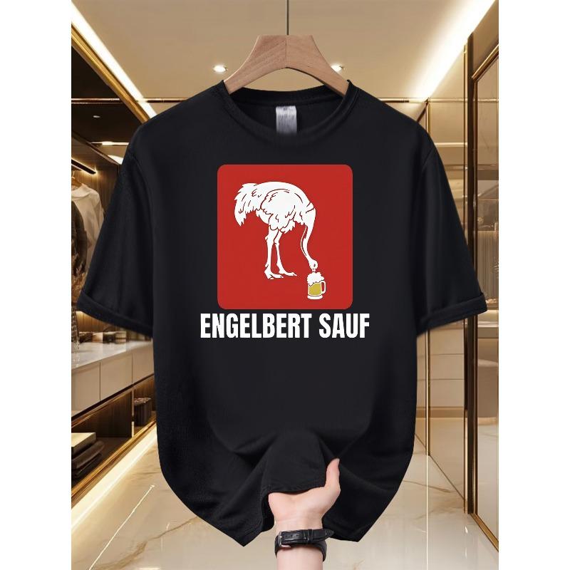 Engelbert Sauf Men'S Graphic Tee - Playful And Unique Design, Soft And Lightweight, Perfect for Beer Enthusiasts At Gatherings And Events