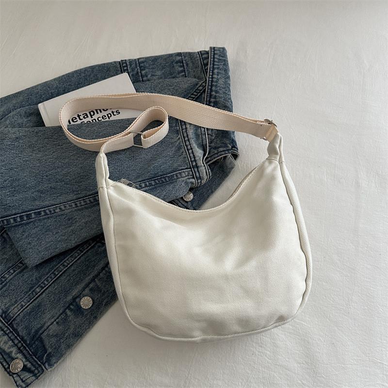 Bolso Cruzado de Lona de Moda, Bolso de Hombro Grande y Elegante para la Universidad y el Viaje Diario