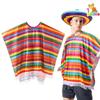 JOYIN Cinco De Mayo Fiesta Serape Poncho Costume for Adults and Children - Fiesta Event Colorful Theme Fun Celebration Party Favors (Sombrero Not