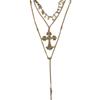 Light luxury niche retro baroque double-layer stacked cross necklace women's autumn and winter versatile high-end sweater chain