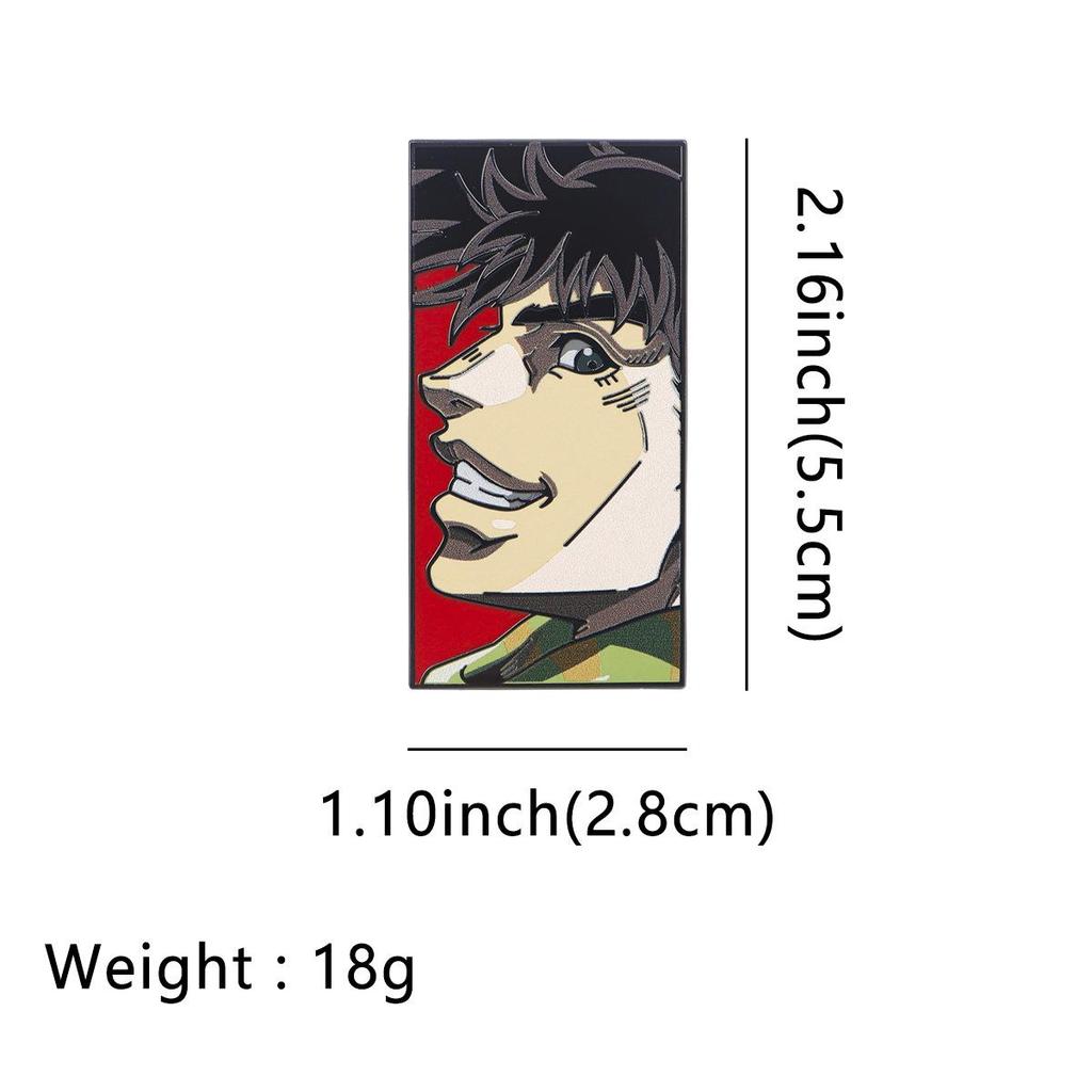 JOJO's Bizarre Adventure Metal Brooch Badge Ornament - English Cartoon Accessory