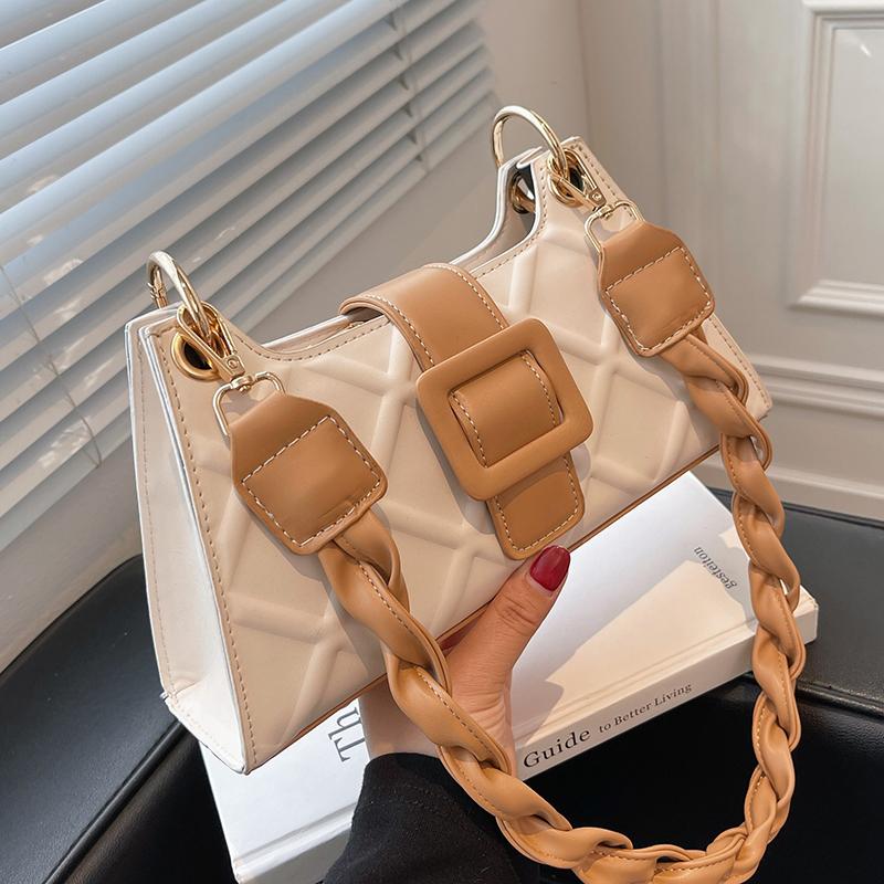 New PU Leather Mini Shoulder Bag Ladies Fashion Simple Style Pure Color Messenger Bag Wallet