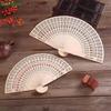 Vintage Sandalwood Folding Fan, Hollow Carved Hand Fan for Wedding & Decor