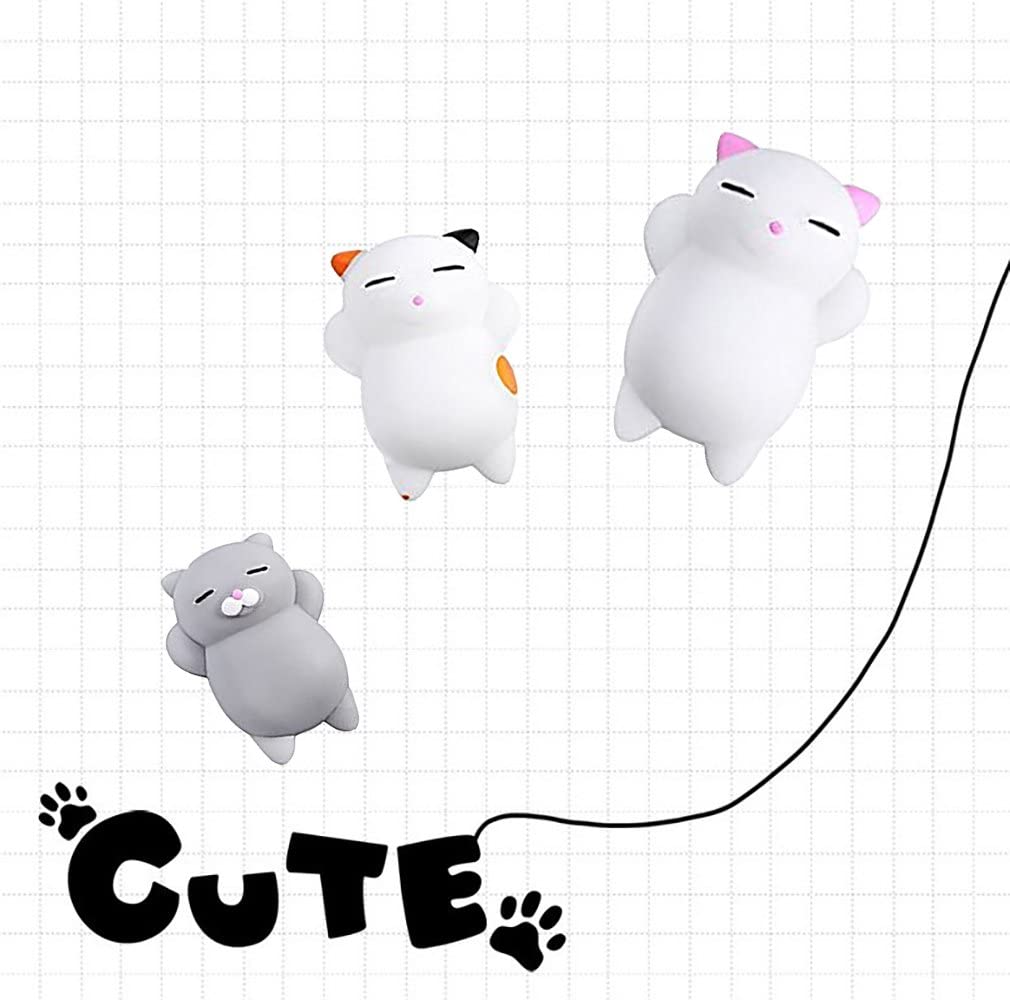 5Pcs Animal Cat Kawaii Cat Squishy Mini Squishies Stress Mochi Squishy Toys Mochi Squishies Stress Mochi Animal Toy Gift For Kid