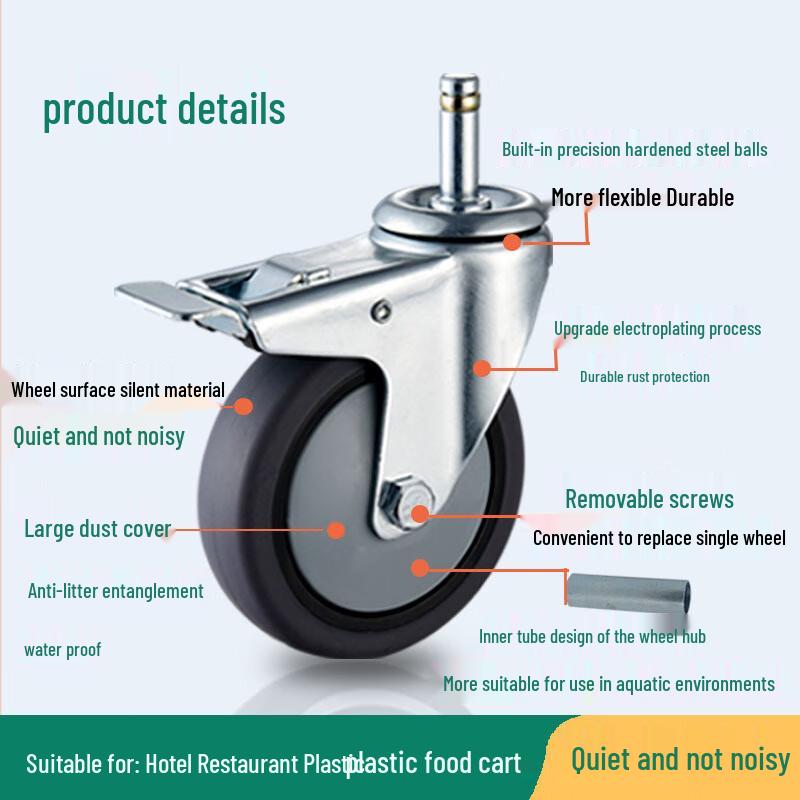 4-inch Rubber Swivel Caster Wheel