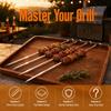12PCS Stainless Steel BBQ Skewers Hooked Handle Grill Skewers Kabob Sticks  Vegetable Skewering