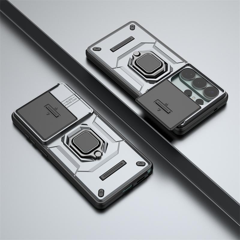 Rugged Armor Magnetic Bracket Case For Samsung Galaxy S26 Ultra S 26 Plus 5G GalaxyS26 Slide Camera Protection Shockproof Cover