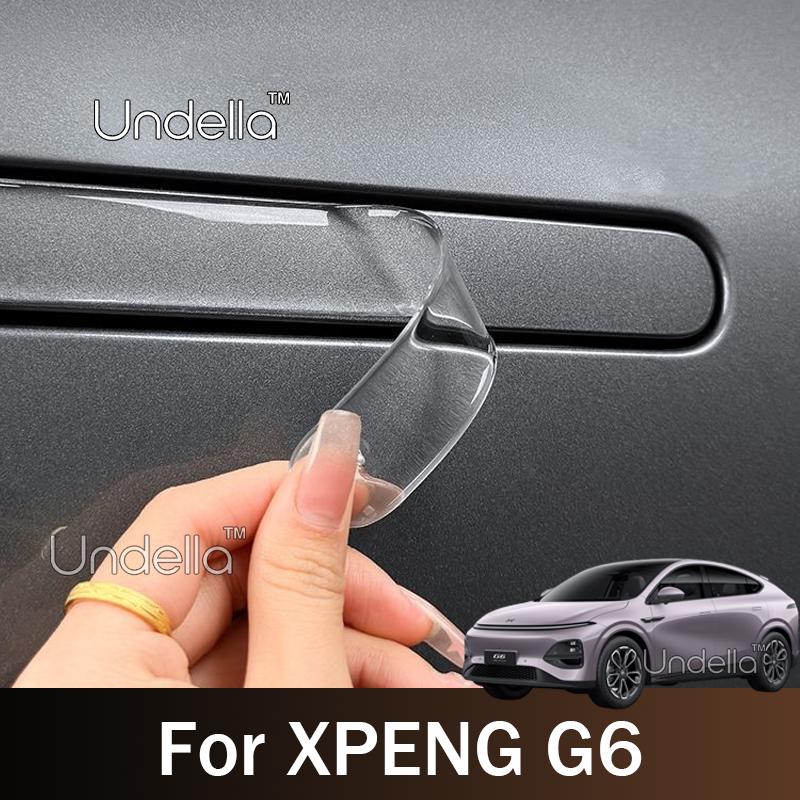 For XPENG G6 2026 2025 2027 Xiaopeng G6 Car Door Handle Transparent Strips Drip Glue Anti-Collision Protect Stickers Accessories
