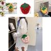 Adorable Girls Plush Strawberry Chain Shoulder Bag 2023 New Korean Style Princess Accessory Coin Purse