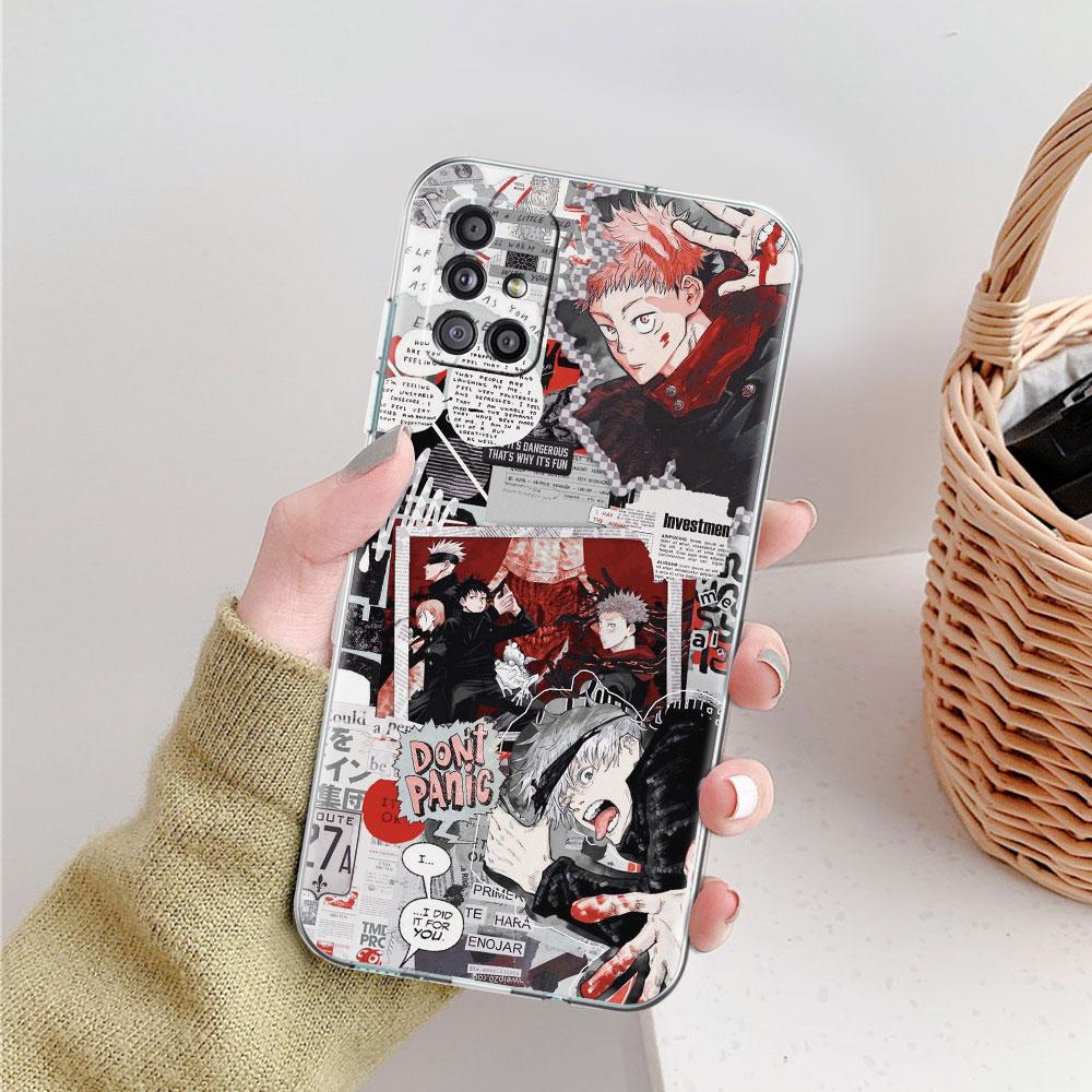 

Мягкий чехол из ТПУ для Samsung Galaxy A51 A21s A52 A71 A12 A31 A41 A32 A02s M31 A11 A72 Прозрачный чехол для телефона Jujutsu Kaisen Gojo Samsung M21