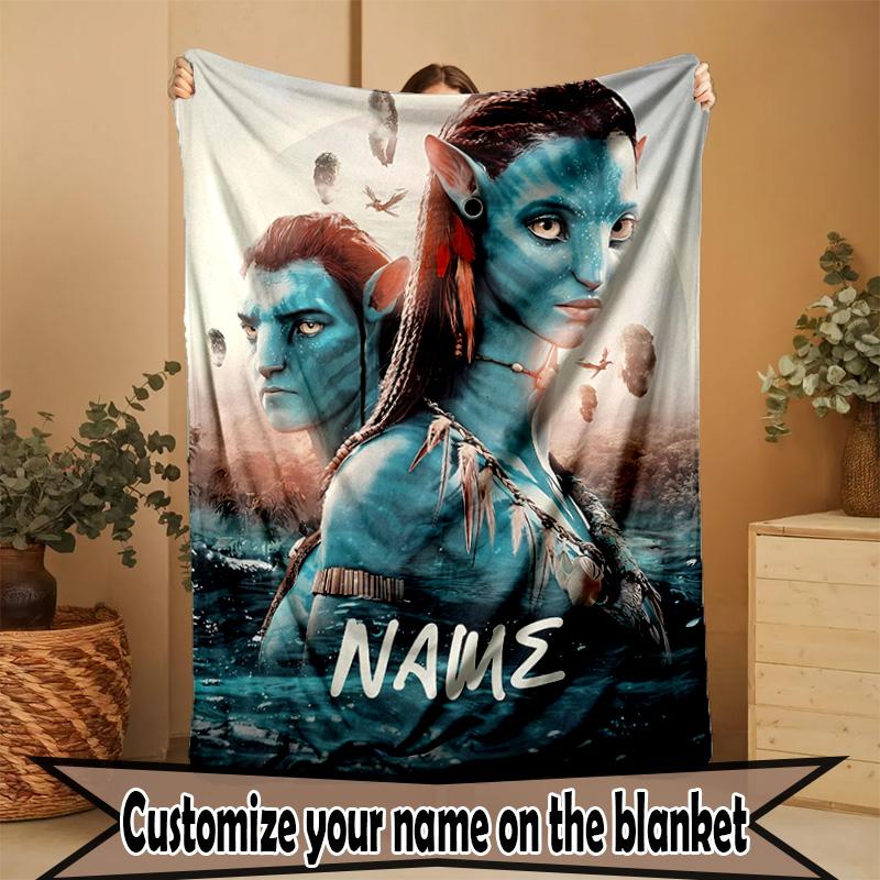 Custom Name Personalized Avatar Print Blanket, Home Decor, Bedroom, Sofa, Camping, Couch, Gifts for Birthday ChristmasEnthusiasts