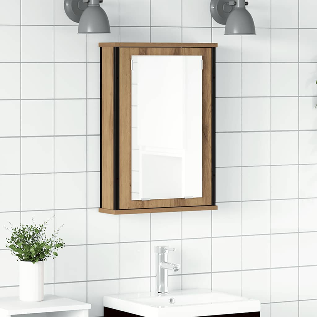 Bathroom Mirror Cabinet Artisan Oak 42 X 12 X 60 Cm Particleboard