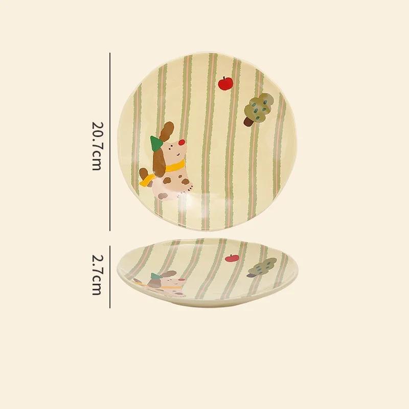 Delicious Dishes Ceramic Plates Light Luxury Restaurant Afternoon Tea Cute Desserts Fruit Plate Exquisite Household Tableware