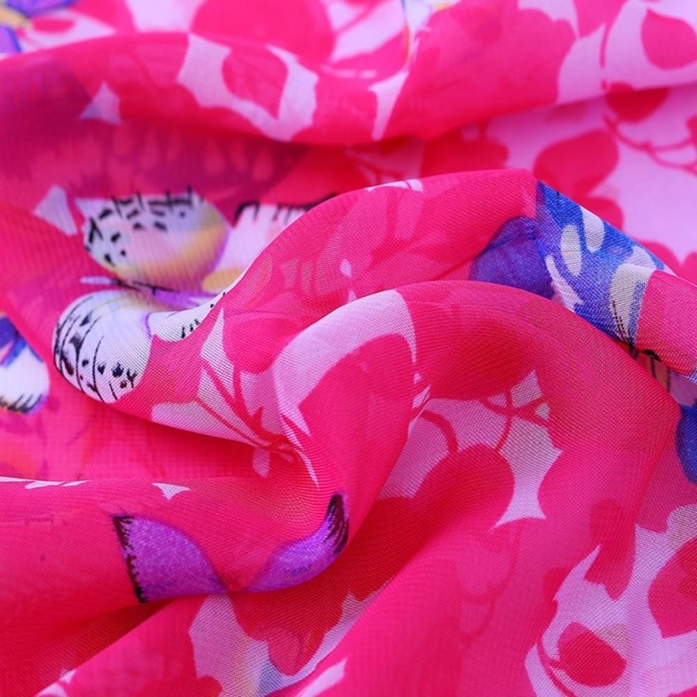 Soft Floral Printed Hijab Thin Beach Shawl Fashion Chiffon Scarf