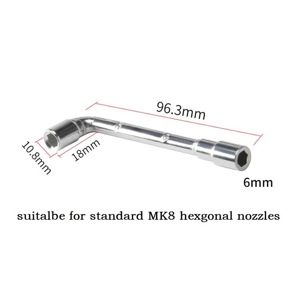 Ender 3 MK8 Socke Wrench ხელის ხელსაწყოს ექვსკუთხა სარემონტო თხილისთვის