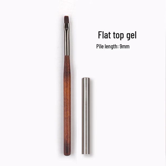 Sada štětců na nehtové umění ze santalového dřeva: Kulaté a ploché gelové štětce, liner, pro přechody, krajky a tečkování