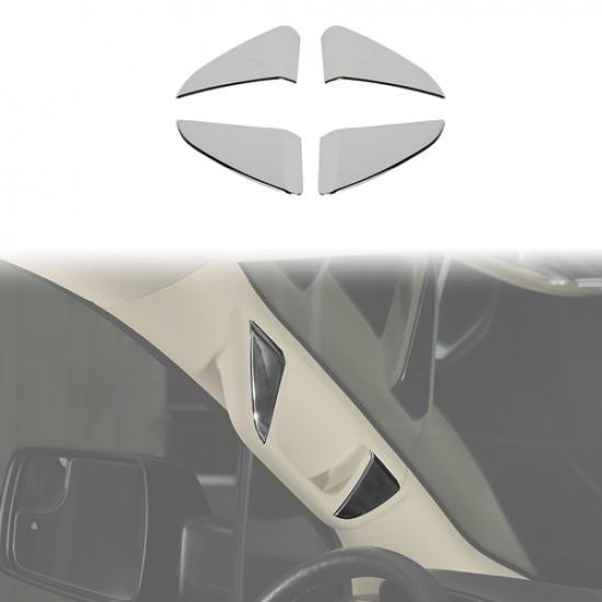 Car Interior A-pillar Grab Handle Cover Trim For Dodge RAM 1500 2018+ Chrome