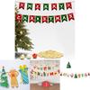Colorful Christmas Banner Flag Decor Featuring Santa And Elk For Festive Home Ornaments