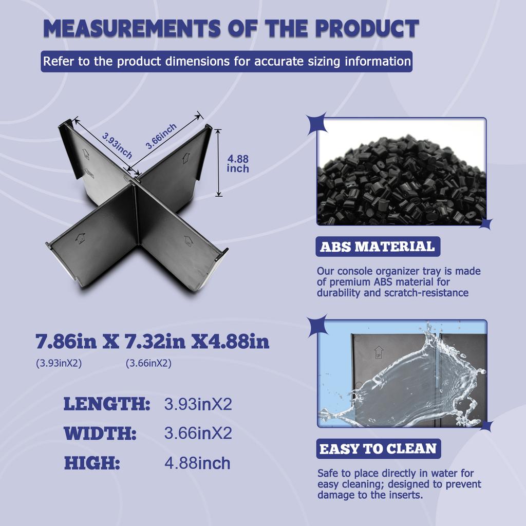 For 2025-2025 Honda Pilot 2025 2025 Honda Ridgeline/Passport Center Console Dividers Tray Accessories Car Armrest Storage Box