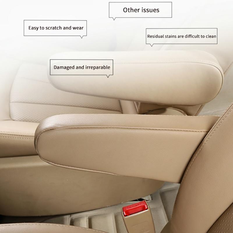 2Pcs Car Seat Armrest Cover Universal Interior Auto Armrests Dust-Proof Hand Armrest Protector Soft Comfortable Elastic Cloth Co