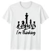 Ik Denk T-shirt Schaakstrategie Gaming Cadeau Voor Hem En Haar