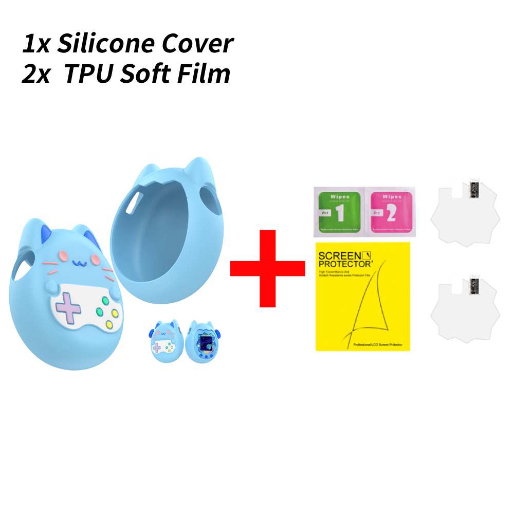 For Tamagotchi Paradise Silicone Full Cover Case Non-Slip Liquid Silicone Cute Protective Cover Soft Shell Game Accessories