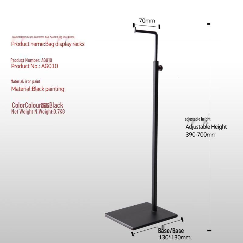 Stainless Steel Floor Standing Handbag Display Rack for Men’s & Women’s Bags