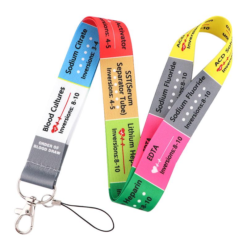 Medical signs Credential Holder Keychains Neck Lanyard For Pass Card Credit Card Holder Keychain Straps Mobile Phone Wholesale