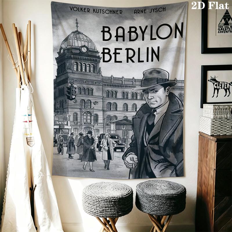 Arazzo Muro di Berlino Babylon Appeso Estetico alla Parete Coperta in Tessuto Stampato Arazzi Decorativi per Camera da Letto Soggiorno Arredamento Casa