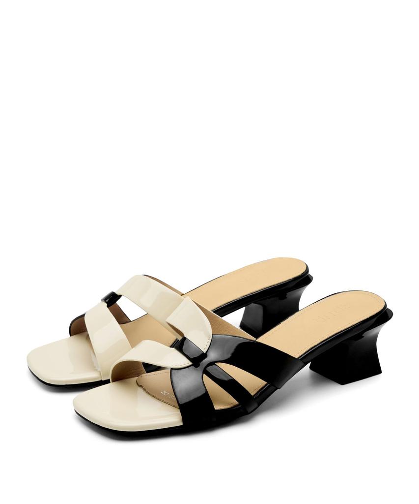 Spur Color Blocking Mule Sandal 5.7Cm -Us9057 (2Color)
