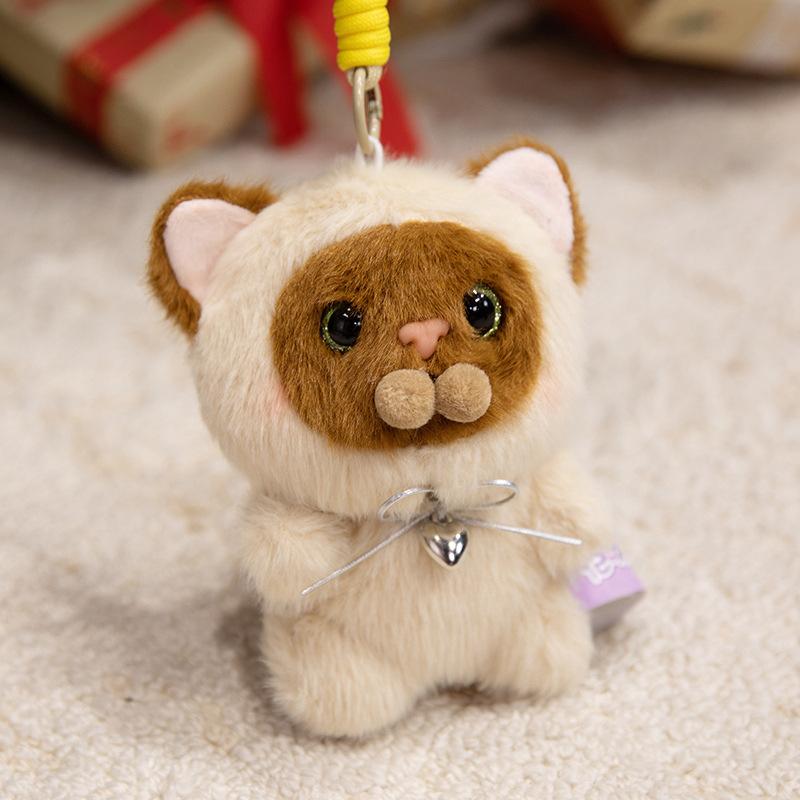 Cute cute kitten doll plush toy cat doll girl bag keychain pendant rag doll
