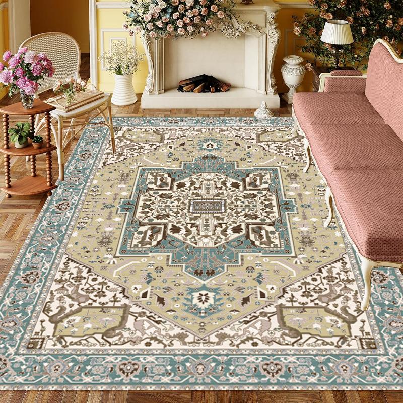 Non-slip Bohemia Style Retro Carpet Use for Living Room Sofa Bedroom Study Kitchen Entrance Door Luxury Home Decor Fashionable