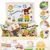 Educational Wooden Eco Magnetic Board Puzzle Farm 107 Elements