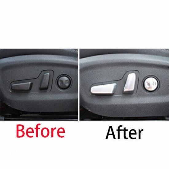 For Kia Sportage 17-2022 Matte Silver Power Seat Control Button Cover Trim 5PC