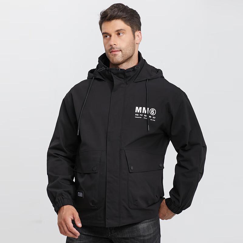 Dibinze Men's Plus Size Hooded Jacket