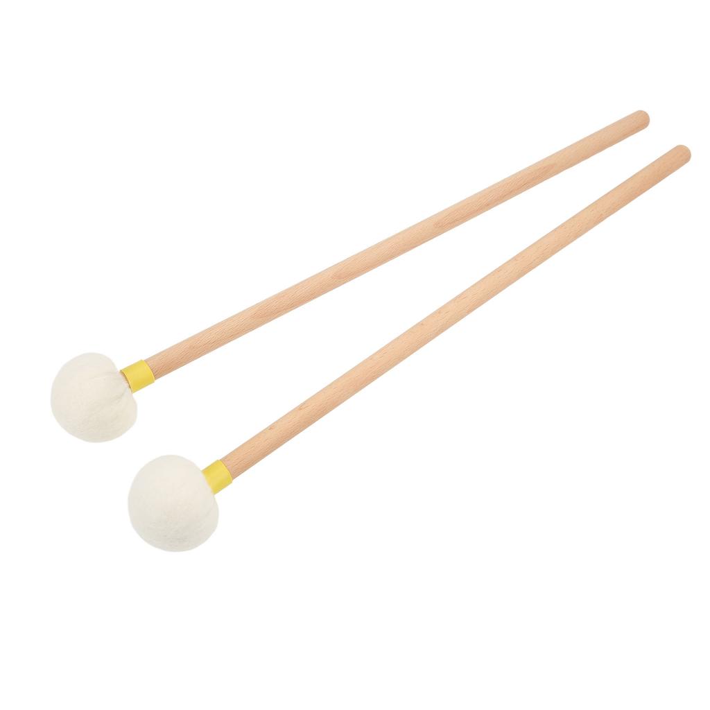 2 Stück Trommelschlägel Filzkopf Holzgriff Rutschfest Instrument Zubehör Set Kit zum Spielen Blau