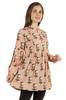 Moomaya Printed Womens Full Sleeve Tunic Mandarin Collar Fit & Flare Long