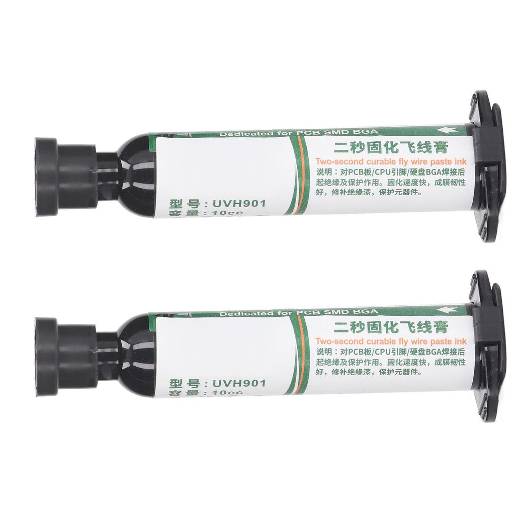 2Pcs UV Curing Solder Mask Ink PCB BGA Repair Resist Paint 2 Seconds Fast Drying Insulated High Temperature Resistant