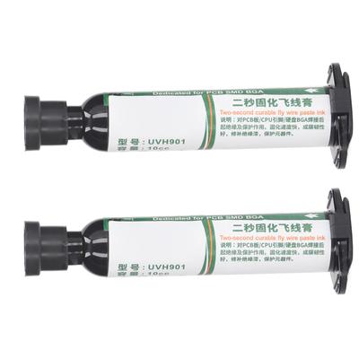 2 Stück UV-härtende Lötmaskentinte PCB BGA Reparatur Resist-Farbe 2 Sekunden Schnelltrocknend Isoliert Hochtemperaturbeständig