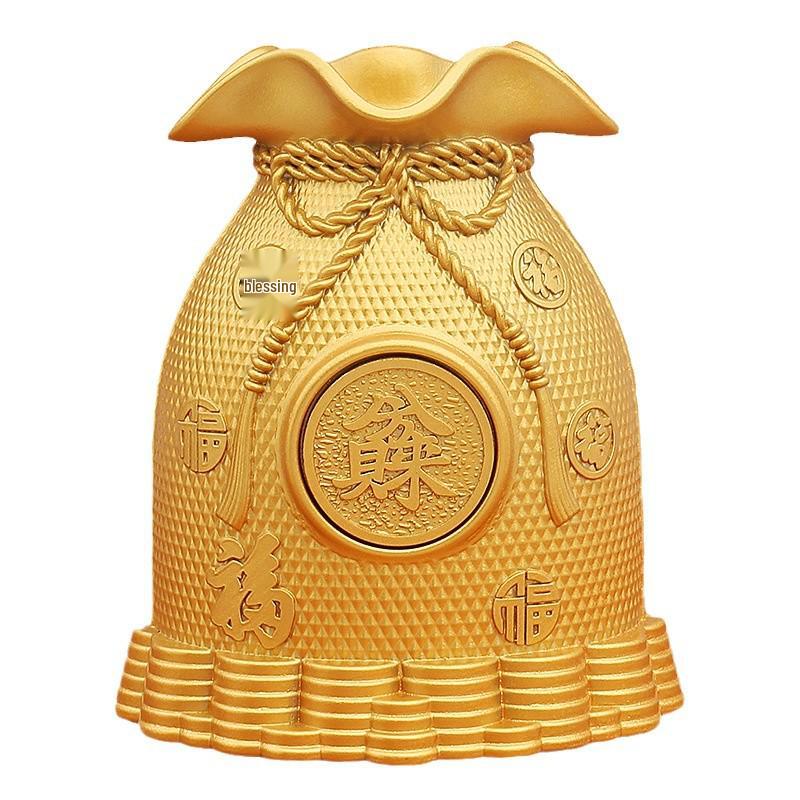 Eight Directions Wealth-Attracting Piggy Bank: Sand Gold Housewarming Gift
