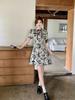 Summer women's clothing temperament national style retro cheongsam collar new dress fat mm waist cover belly and thin skirt
