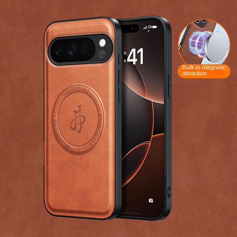 

Wireless Charging Magnetic Case for OPPO A5 5G 4G Protective Cover PU Leather Hard Back Shell Coque Funda Oppo A5 5G коричневый