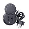 Desktop Socket Multifunctional UK Socket with USB Type-C Recessed Desktop Plug Round Socket