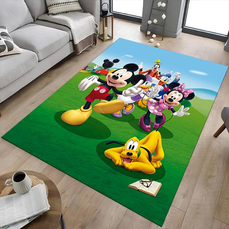 Mickey Friends Adventure Carpet For Playroom Bedroom Living Room Sofa Home Decorkids Game Area Rug Nonslip Floor Mat