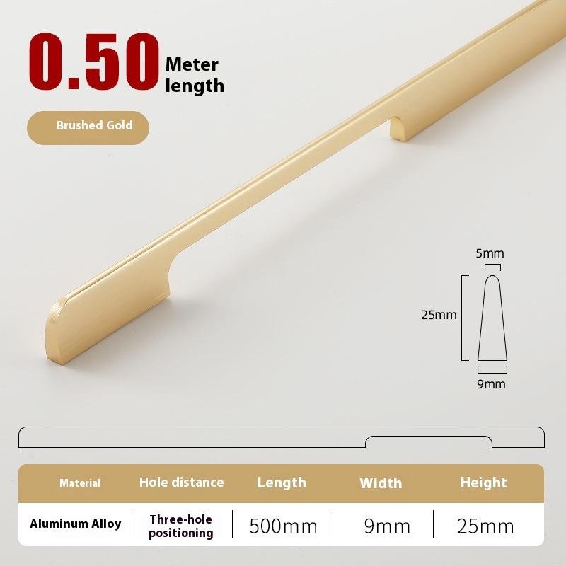 Solid Black Lengthening One Meter Cabinet Long Handle Modern Simple Lengthening Cabinet Door Handle