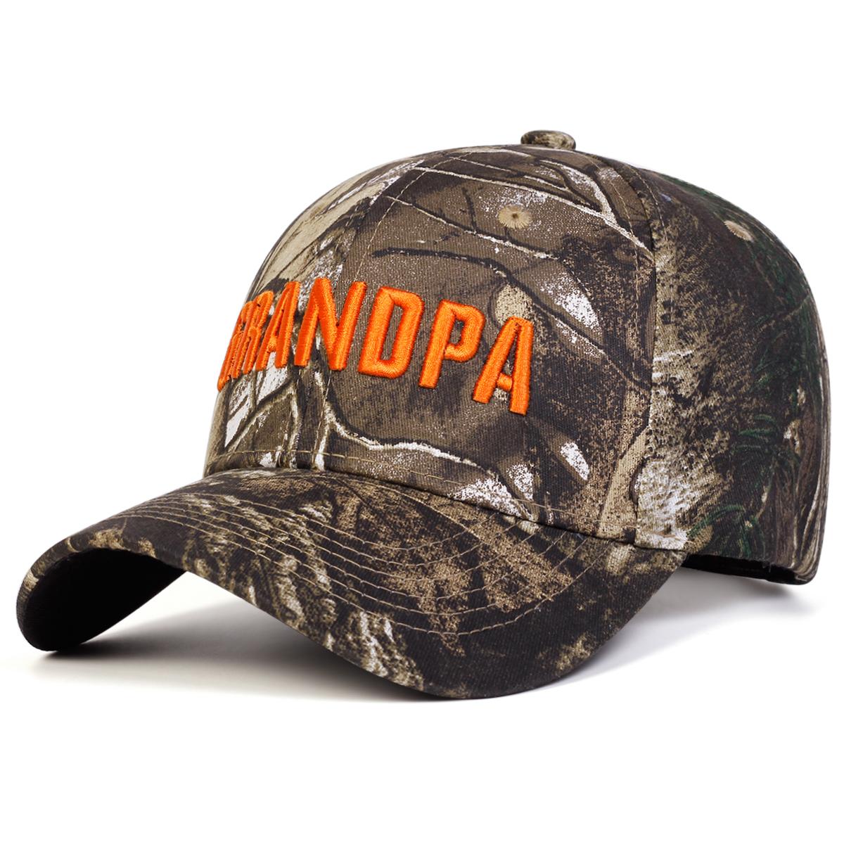 

Unisex GRANDPA Letter Embroidery Baseball Caps Spring Autumn Outdoor Adjustable Casual Hats Sunscreen Hat Sports Cap камуфляжный