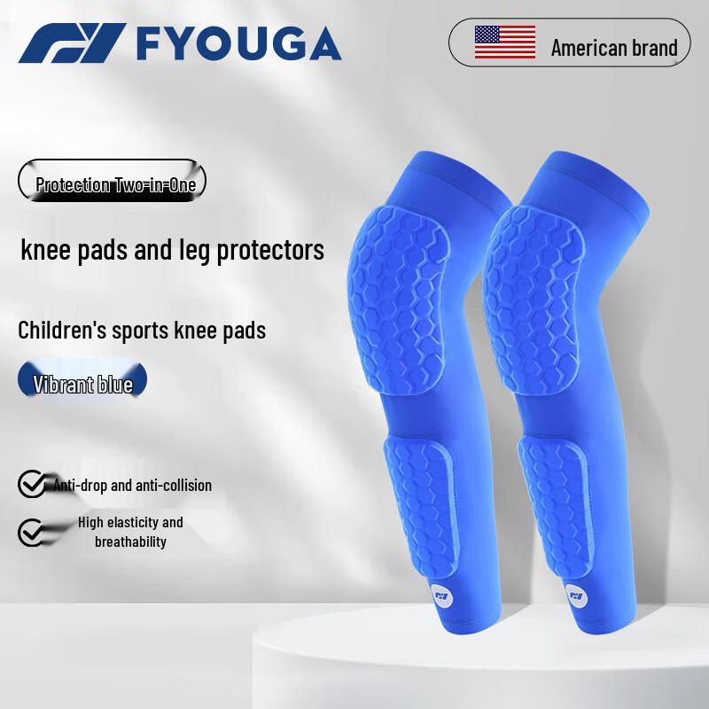

FYOUGA Kids Honeycomb Anti-Collision Knee & Leg Guards XS