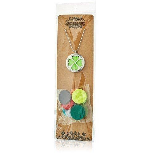 Essential Oil Diffuser Necklace, Heart 30mm 10 Pads