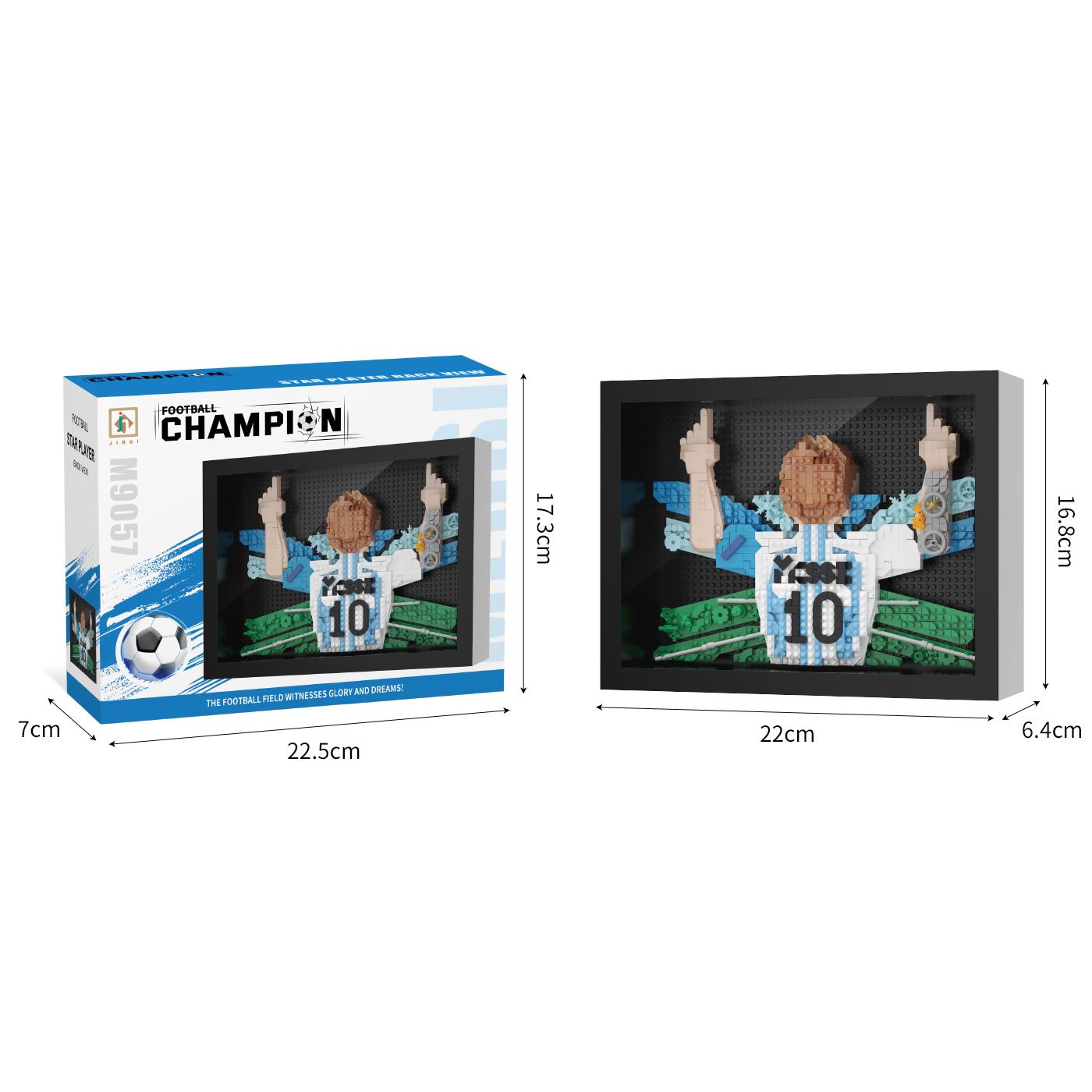 Tiny Scale Construction Pieces High-Standard Soccer High-Standard Jersey Frame First-Class Model High-Standard 3D First-Class Football