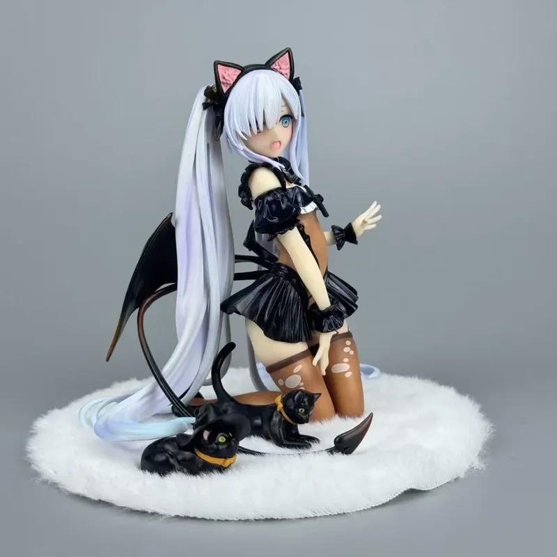 Janus Nekomimi Devil Anime Figure 13.5Cm Pvc Collectible Statue Cute Cat Girl Game Peripheral Desktop Decor For Anime Otaku Fans